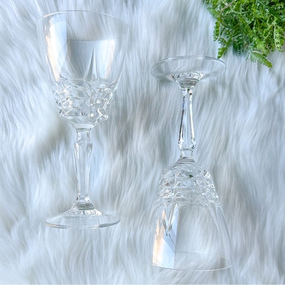 Vintage Cristal d'Arques Durand Chateaudun Fine French Wine Crystal Cut Glass - Picture 3 of 6